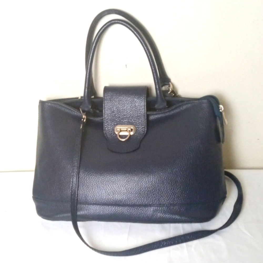 Navy Blue Leather  Borse in Pelle